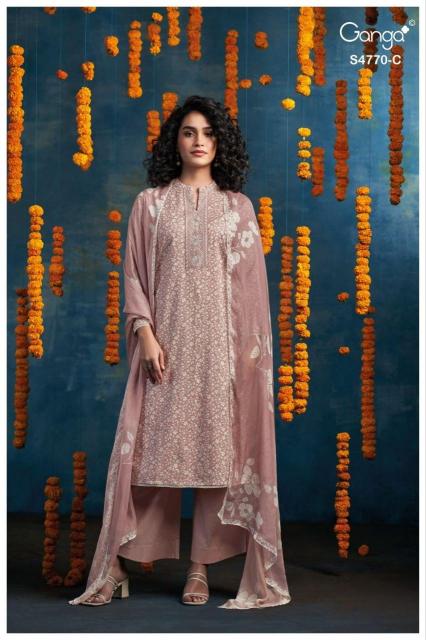 Ganga blaise 4770 cotton dress materials wholesale online india